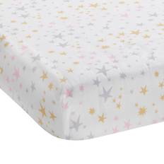 Lambs & Ivy Rainbow Unicorn Pink/Purple/Gold Baby Fitted Crib Sheet