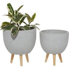 Pots, Plants & Cultivation Ridge Road Décor Contemporary Polystone Planters