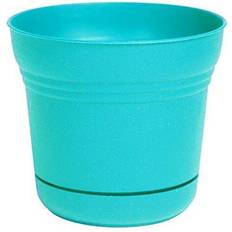 814174023082 Saturn Planter with Saucer, 5", Calypso