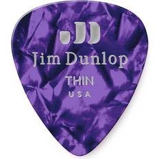 Dunlop Celluloid Guitar Picks, Thin, Purple Pearloid, 72-Pack