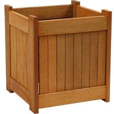 Outdoor Planter Boxes Sunnydaze Outside Meranti Wood Planter Box with Teak Oil Garden