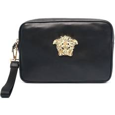 Versace Black/Gold Mens Medusa Plaque Clutch Bag