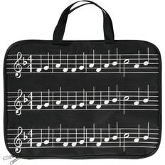 White Computer Bags Personalized Music Briefcase, Black/White Black/White