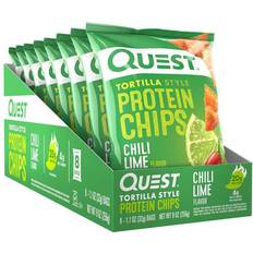 Lemon/Lime Snacks Quest Nutrition Tortilla Style Protein Chips Chili Lime 32g 8pack