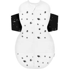 Nero Sacchi a pelo Happiest Baby 100% Organic SNOO Sleep Sack Ivory Planets with Black Wings