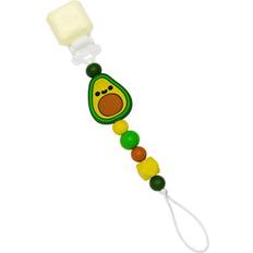 Pacifier Holders Loulou Lollipop Darling Pacifier Clip Avocado