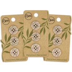 Buttons Dritz 18mm Recycled Polyester Round Buttons Beige