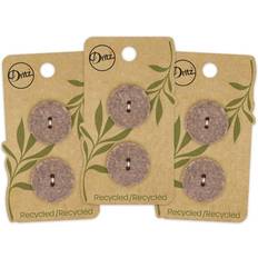 Dritz 23mm Recycled Cotton Round Buttons Medium Brown