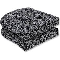 Textiles Pillow Perfect Herringbone Night Chair Cushions Black (48.3x48.3)