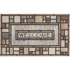 Pattern Yes/No Entrance Mats Mohawk Home Doorscapes Brown 18x30"