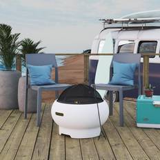 Asher Wood Burning Fire Pit with Grilling Surface Bright