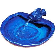 Solar fountain Smart Living Solar Blue Glazed Ceramic Solar Fountain