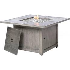 Pavilions & Accessories Alfresco Cheyenne 40 Square Aluminum Propane Gas Fire Pit Chat