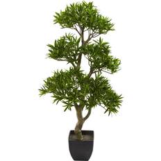 Natural Decorative Items Nearly Natural 37" Bonsai Styled Podocarpus Tree Artificial Plant