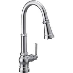 Moen Paterson 17" Single Hole Deck Mounted Arc Pull-Down Kitchen Faucet Grey