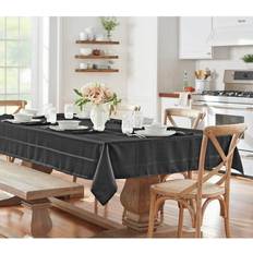 Black Tablecloths Elrene Home Fashions Plaid Jacquard Oblong Tablecloth Black