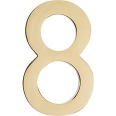 Brass house numbers Architectural Mailboxes 3582-8 4 Brass House Number