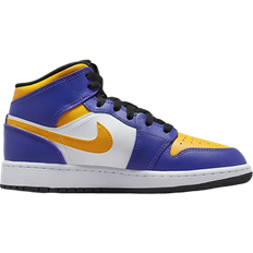 Jordan 1 mid lakers Nike Air Jordan 1 Mid GS - Dark Concord/White/Black/Taxi