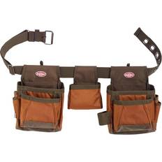 Green Tool Belts BUCKET BOSS 11-Pocket Handyman's Rig Tool Belt, Brown