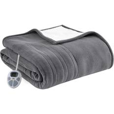 Black Blankets Serta Fleece to Heated Blankets Gray, Black