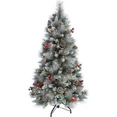 Transparent Christmas Trees Puleo International 4.5-ft. 250-Light Sterling Pine Christmas Tree