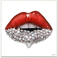 Stupell Industries Glam Lips with Glistening Cosmetic Stones Ziwei Li Wall Decor 30.5x30.5cm