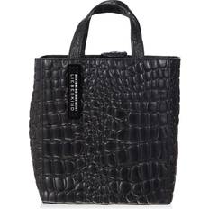 Liebeskind paper bag s Liebeskind Croco Paper Bag Tote S - Black