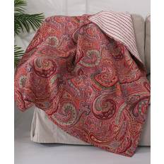 Levtex Home Throws Paisley Blankets Red, Grey (152.4x127cm)