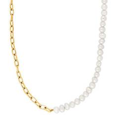 Herr - Vit Halsband Nordahl Andersen Son Of Noa Necklace - Gold/Pearls