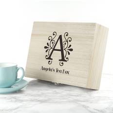 Treat Gifts Personalised Initial Wooden Box with Pukka