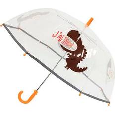 Smati transparent paraply SMATI Parapluie Enfant Transparent Cloche Bordure fluorescerande, Hungrig Dinosaurie, En storlek, Fällbart paraply