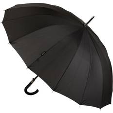 Paraply stort svart Smati Smati SUSINOSA1562GENTLEMAN16 UNISEXE paraply för män och kvinnor stort paraply med 114 cm diameter automatisk öppningssystem 16 okrossbara glasfibervalar Susino svart, svart, 114 cm, Paraply