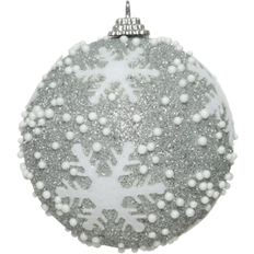 Silver Christmas Tree Ornaments Decoris Bauble Foam Snowflake Christmas Tree Ornament