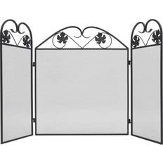 Cheminées Électriques vidaXL 3 Panel Fireplace Screen Iron Black