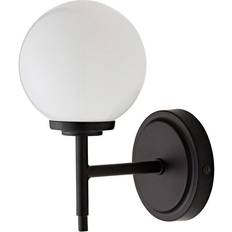 Lighting Forum Spa Porto Single Globe Opal/Matte Black Wall light