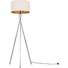 Gold Floor Lamps & Ground Lighting Camden Chrome Tripod Floor Lamp