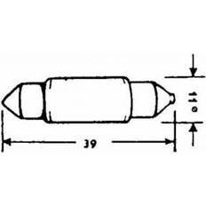 Glødelampe 12v 3w S8,5 11x44 Mm