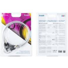 Candados de Ordenador Tooq Cable De Seguridad Con Llave 1.5m