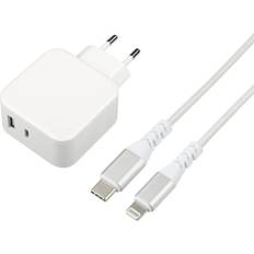 Hurtigoplader Dacota Platinum HURTIGOPLADER KIT APPLE 32 W 1 M HVID ➞ På lager klar til levering og afhentning