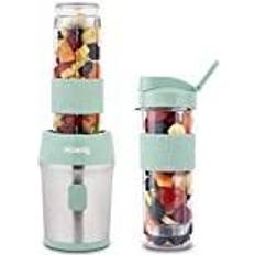 Mixeurs à Smoothies H.Koenig SMOO18 Mini Mélangeur Portable Compact 570 ml 300 W 2 Bouteilles Portables 4 Lames En Acier Inoxydable Brossé