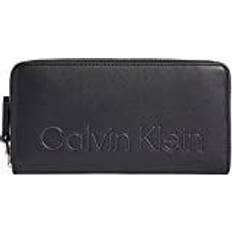 Calvin Klein Large Recycled Zip Around Wallet - Ck Black