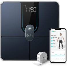 Glas Diagnostiska vågar Eufy P2 Pro Smart Scale Black