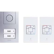 Interphone Systèmes de Surveillance et d'Alarme Vistus AD ALU 4020 S Interphone Filaire Set 2 Foyers Argent