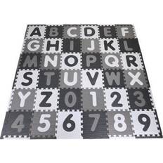 Bodenpuzzles Knorrtoys knorr toys Puzzlematte Alphabet Zahlen grau-weiß