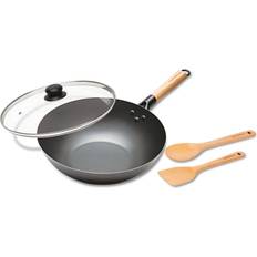 Non-stick Wok Pans MasterPan Classico with lid 11.8 "