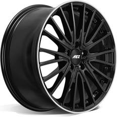 Aez Berlin Black 8x19 5x112 ET 43 Black/Polished Lip