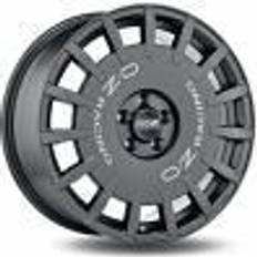 OZ Rally Racing Dark Graphite Silver Lettering 7x17 4/100 ET45 B68