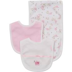 Little Me Girls' Rose Bibs & Burp Cloth Set Baby