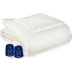 King size electric bed Micro Flannel Electric Blanket, King, Light Cream