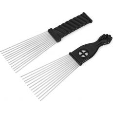 Folansy 2 Pcs Afro Comb Metal African American Pick Comb